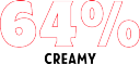 64% creamy