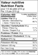 Veggie "Chicken" Pot Pie Nutrition Facts 