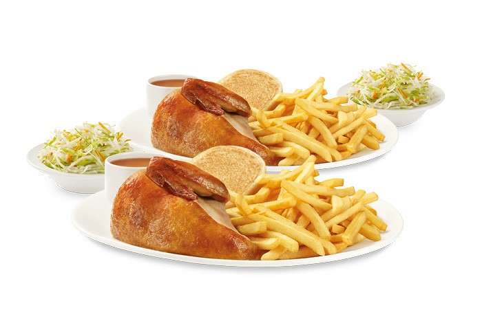 2 Assiettes repas poitrine de poulet